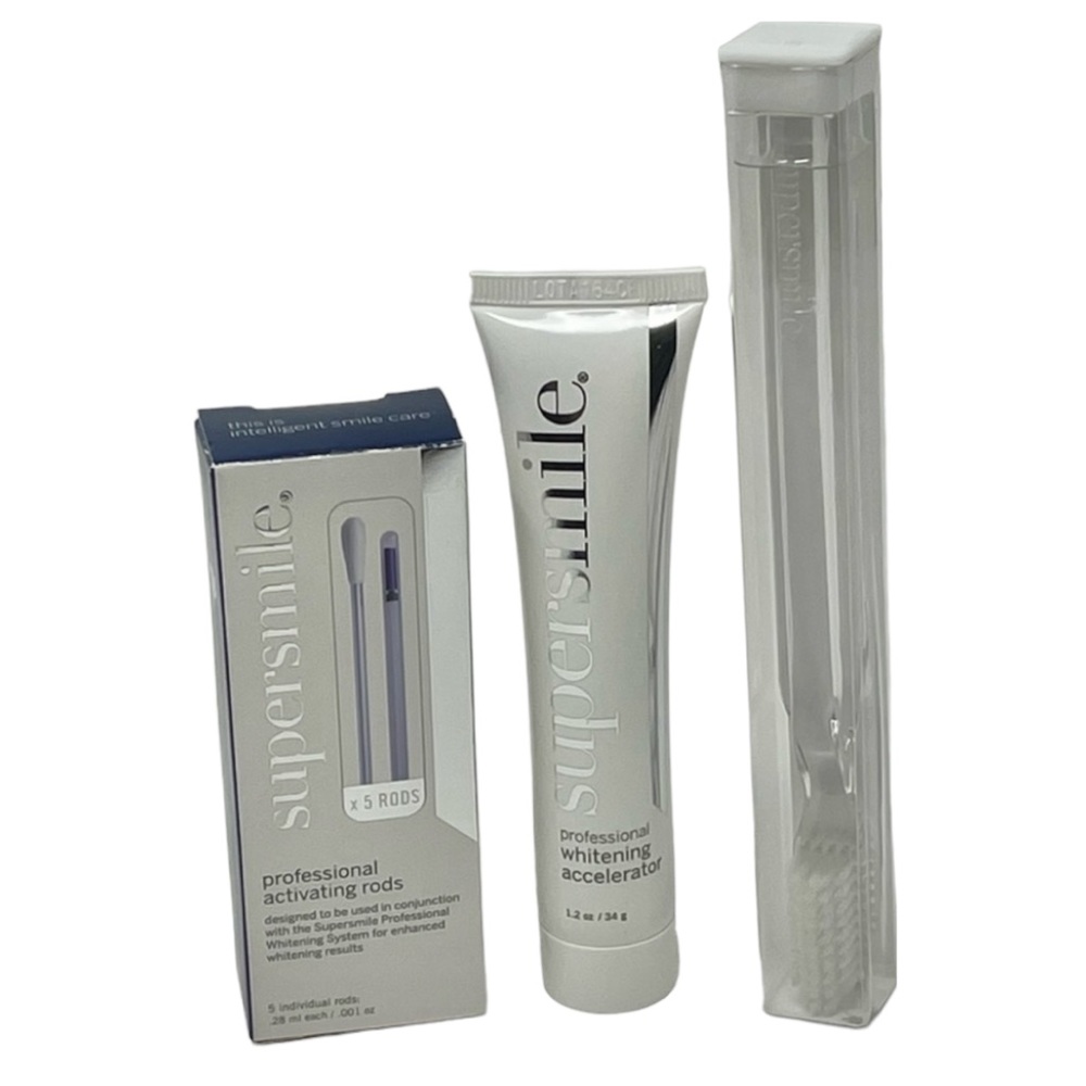 Supersmile Teeth Whitening Bundle - Toothbrush, Activating Rods, & Accelerator